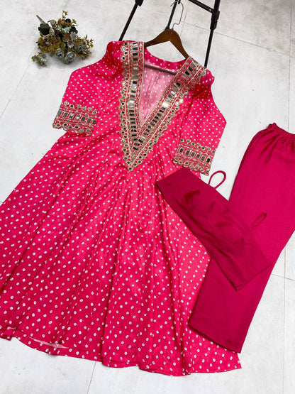 NEW TRENDY THREE-PIECE READY-TO-WEAR KURTA PANT SET WITH TUBE BLOUSE