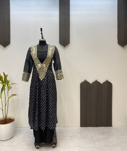 NEW TRENDY THREE-PIECE READY-TO-WEAR KURTA PANT SET WITH TUBE BLOUSE
