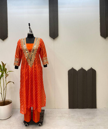 NEW TRENDY THREE-PIECE READY-TO-WEAR KURTA PANT SET WITH TUBE BLOUSE