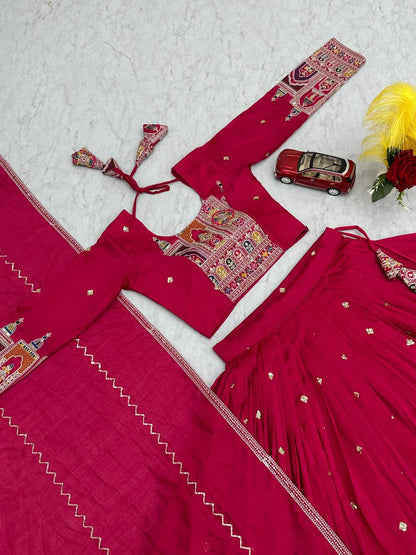 PREMIUM PURE VICHTRA LEHENGA CHOLI SET WITH HEAVY EMBROIDERY & SEQUENCE WORK