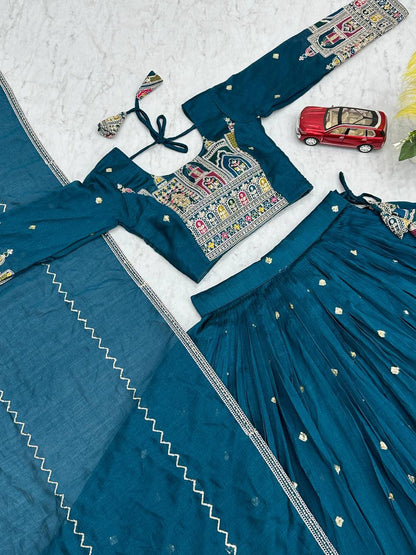 PREMIUM PURE VICHTRA LEHENGA CHOLI SET WITH HEAVY EMBROIDERY & SEQUENCE WORK