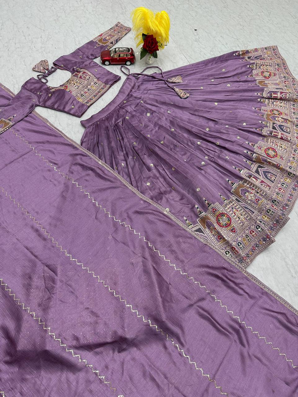PREMIUM PURE VICHTRA LEHENGA CHOLI SET WITH HEAVY EMBROIDERY & SEQUENCE WORK