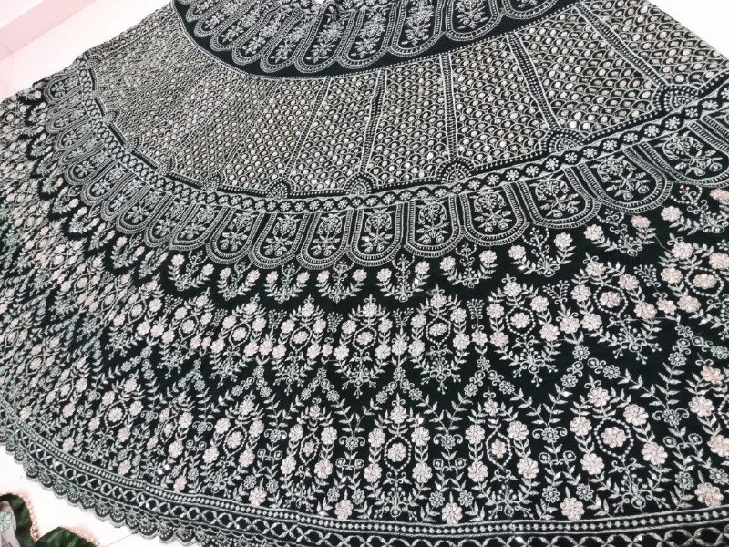 PREMIUM HEAVY FAUX GEORGETTE LEHNGA CHOLI WITH THREAD AND SEQUENCE EMBROIDERY