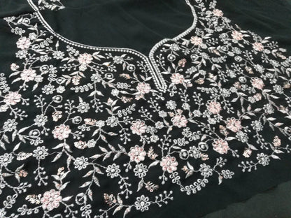 PREMIUM HEAVY FAUX GEORGETTE LEHNGA CHOLI WITH THREAD AND SEQUENCE EMBROIDERY
