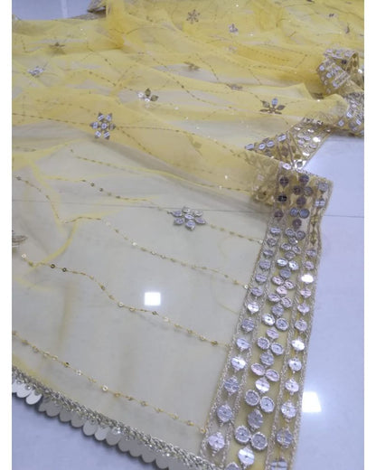 PREMIUM HEAVY BUTTERFLY NET LEHNGA CHOLI WITH 9MM SEQUENCE AND ZARI EMBROIDERY