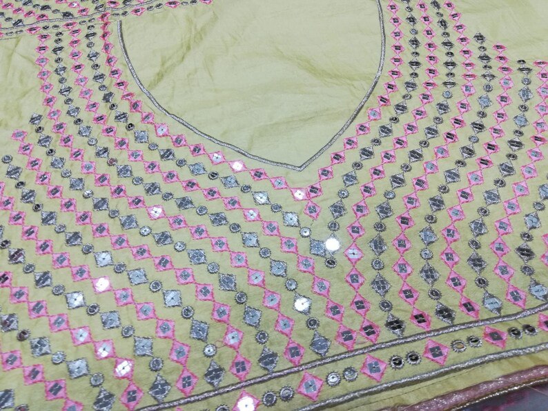 DESIGNER YELLOW HEAVY DOLA SILK LEHENGA SET WITH MULTI-COLOR EMBROIDERY & SEQUINS WORK