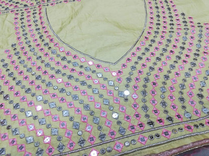 DESIGNER YELLOW HEAVY DOLA SILK LEHENGA SET WITH MULTI-COLOR EMBROIDERY & SEQUINS WORK
