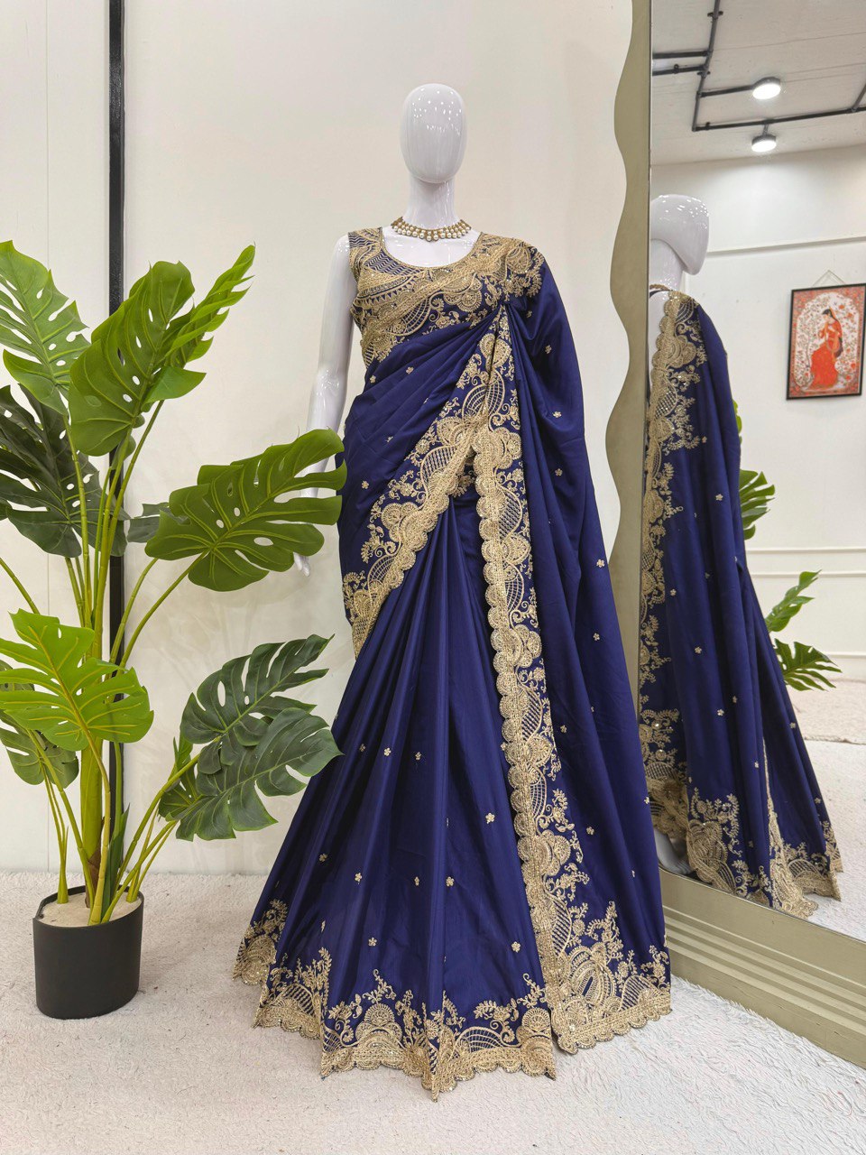 DESIGNER RANGOLI SILK SAREE WITH CODING & SEQUINS WORK