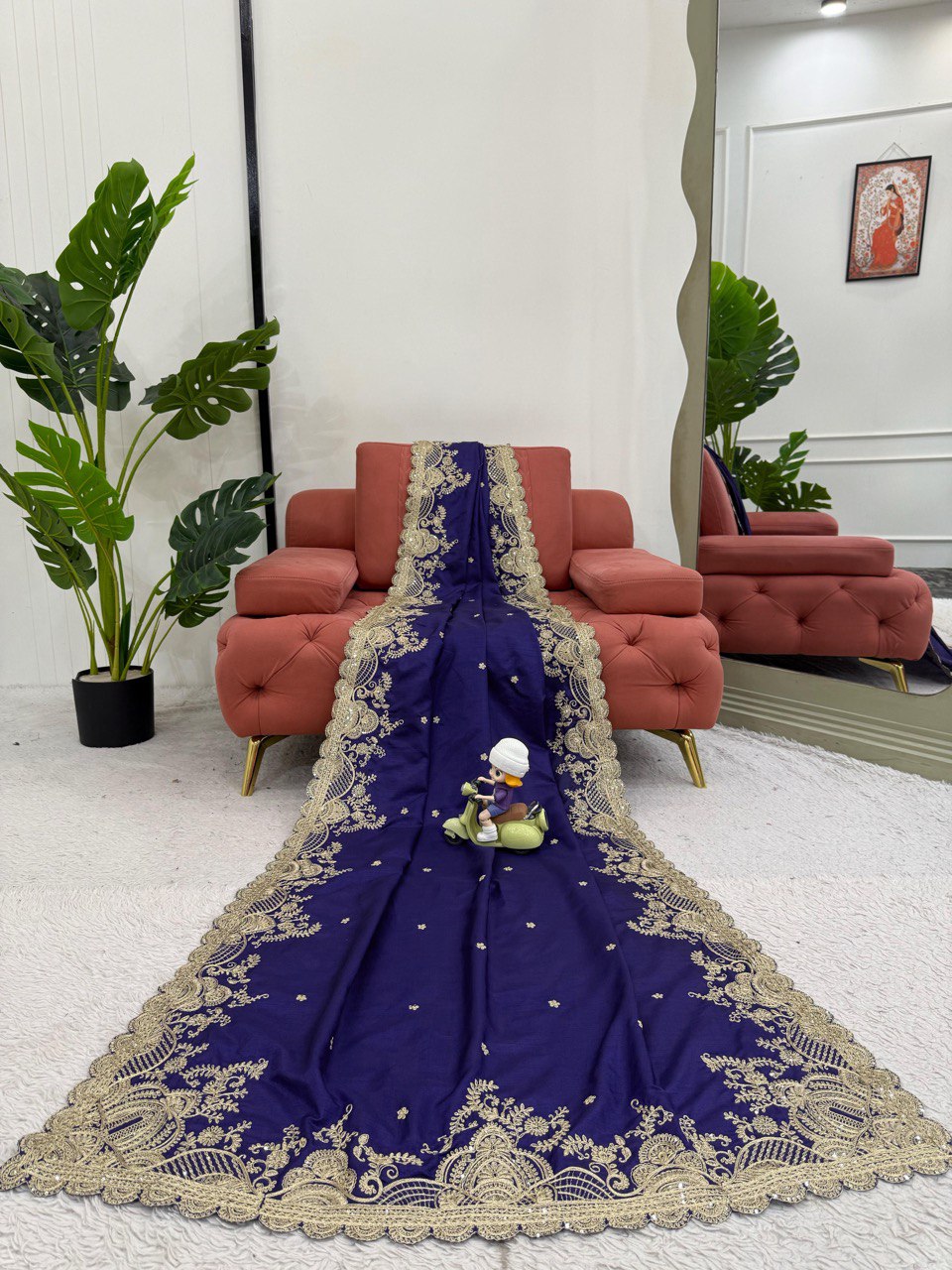 DESIGNER RANGOLI SILK SAREE WITH CODING & SEQUINS WORK
