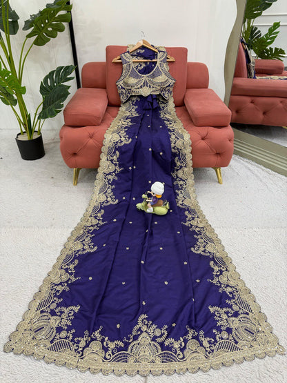 DESIGNER RANGOLI SILK SAREE WITH CODING & SEQUINS WORK