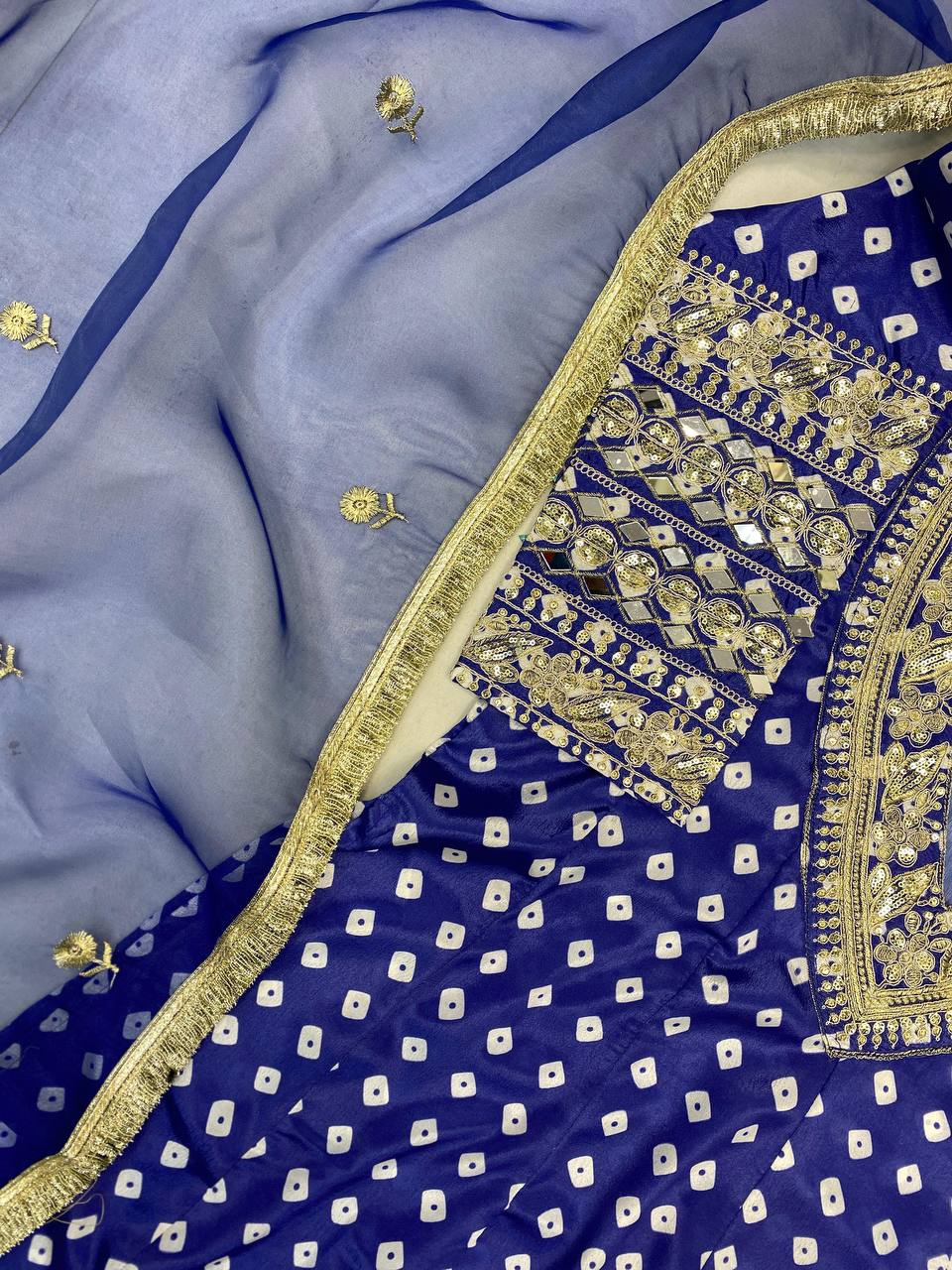 NEW TRENDY THREE-PIECE READY-TO-WEAR KURTA SET WITH TUBE BLOUSE
