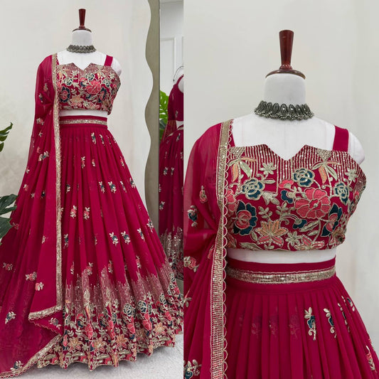 DESIGNER LEHENGA SET IN FOUX GEORGETTE