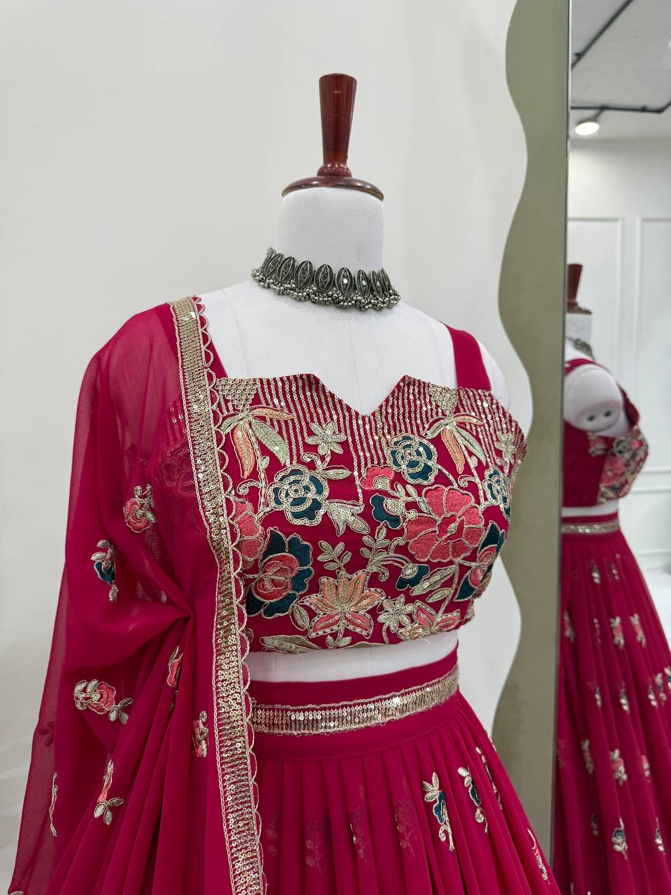 DESIGNER LEHENGA SET IN FOUX GEORGETTE