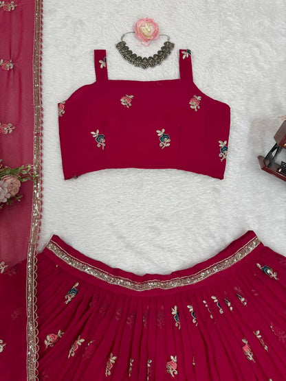 DESIGNER LEHENGA SET IN FOUX GEORGETTE