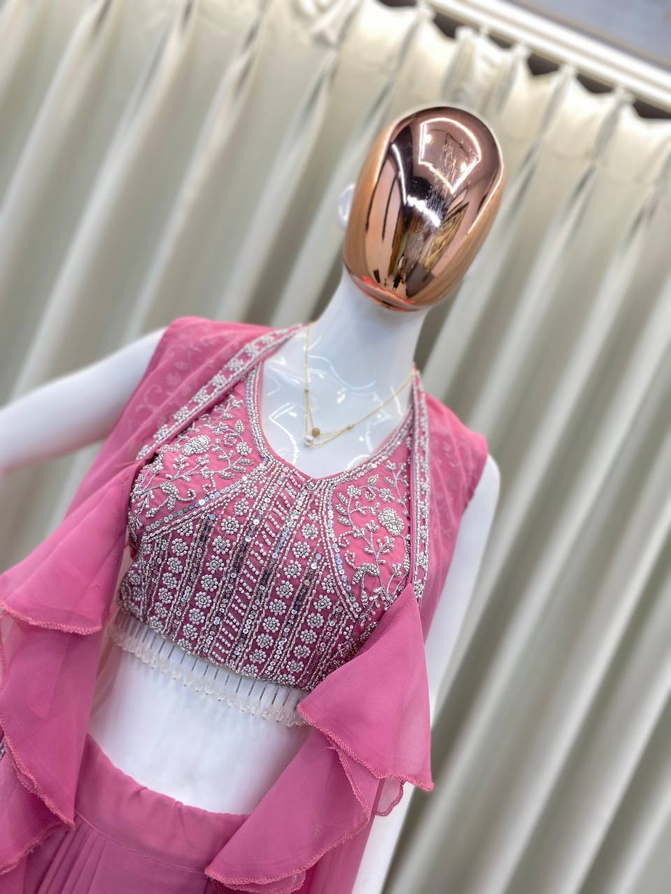 NEW THREE PIECE HAND WORK WESTERN OUTFIT FOR TRENDY WEDDING SEASON