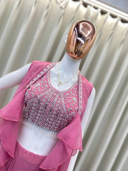 NEW THREE PIECE HAND WORK WESTERN OUTFIT FOR TRENDY WEDDING SEASON
