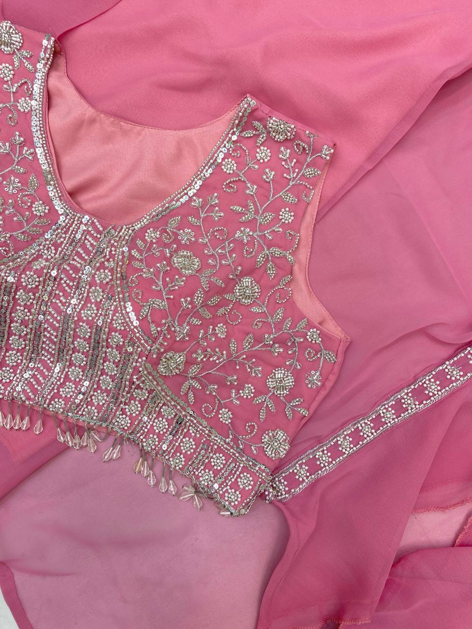 NEW THREE PIECE HAND WORK WESTERN OUTFIT FOR TRENDY WEDDING SEASON
