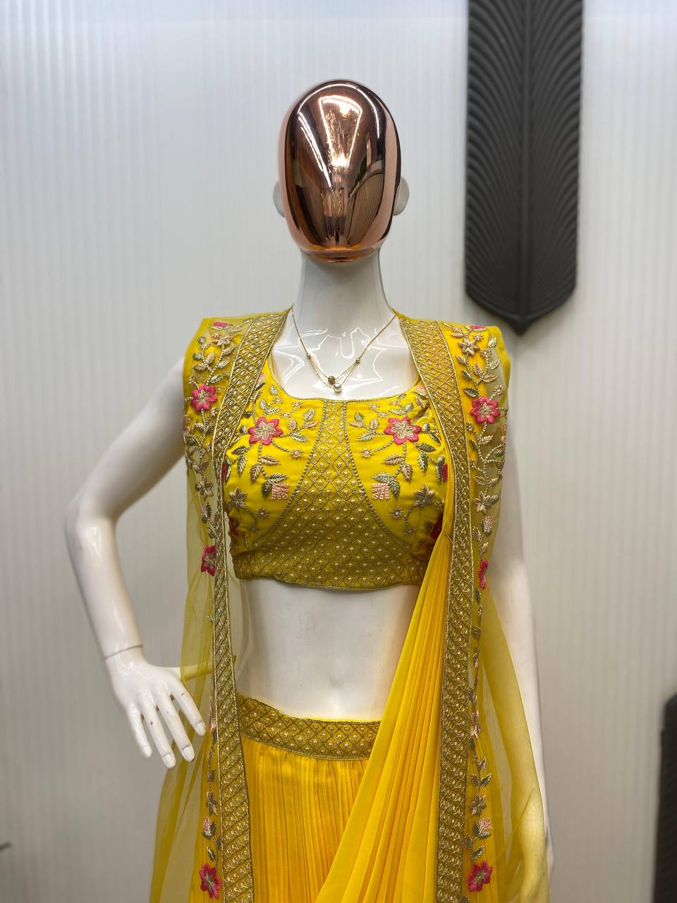 NEW THREE-PIECE WESTERN READY-TO-WEAR SAREE SET WITH ELEGANT KOTI