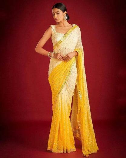 NEW DESIGNER PARTY WEAR SAREE WITH 7MM SEQUINS WORK