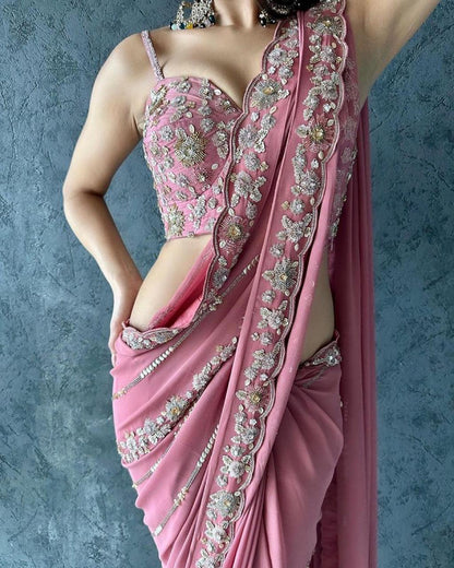 NEW DESIGNER C-PALLU PARTY WEAR SAREE