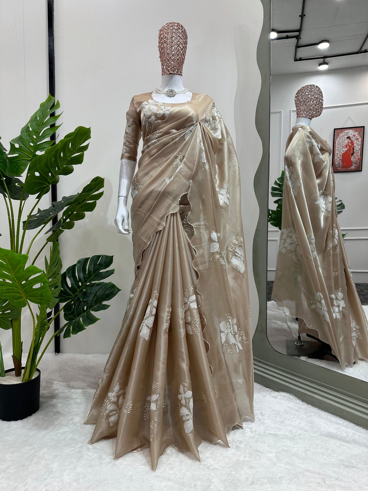 EXQUISITE JIMMY CHO SILK DESIGNER SAREE