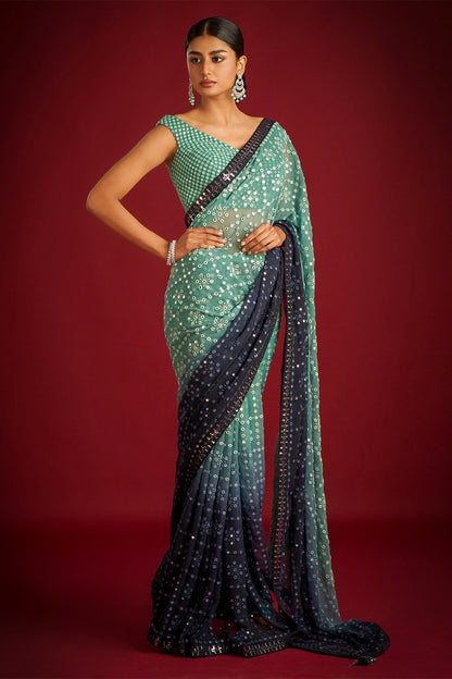 NEW DESIGNER PARTY WEAR SAREE WITH 7MM SEQUINS WORK