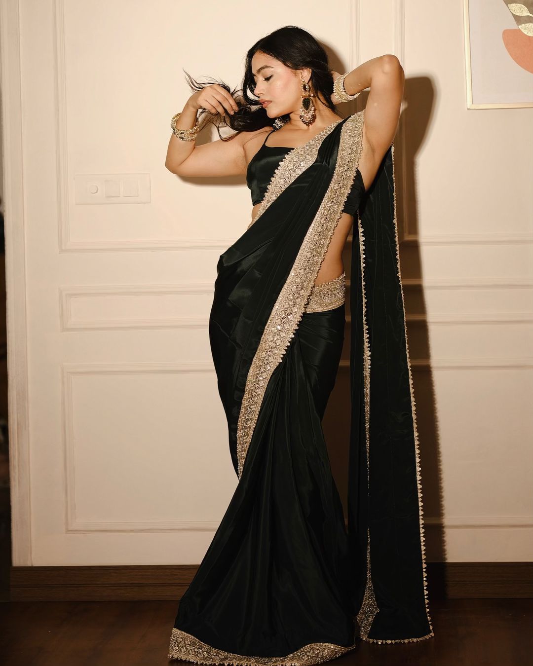 ELEGANT HEAVY GEORGETTE DIGITAL PRINT SAREE WITH SEQUINS WORK