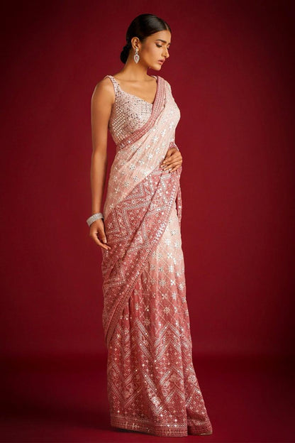 NEW DESIGNER PARTY WEAR SAREE WITH 7MM SEQUINS WORK