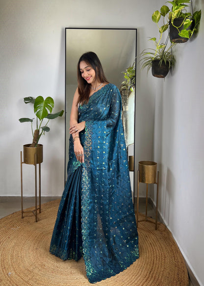 EXCLUSIVE DESIGNER SOFT GEEMICHU SILK SAREE COLLECTION