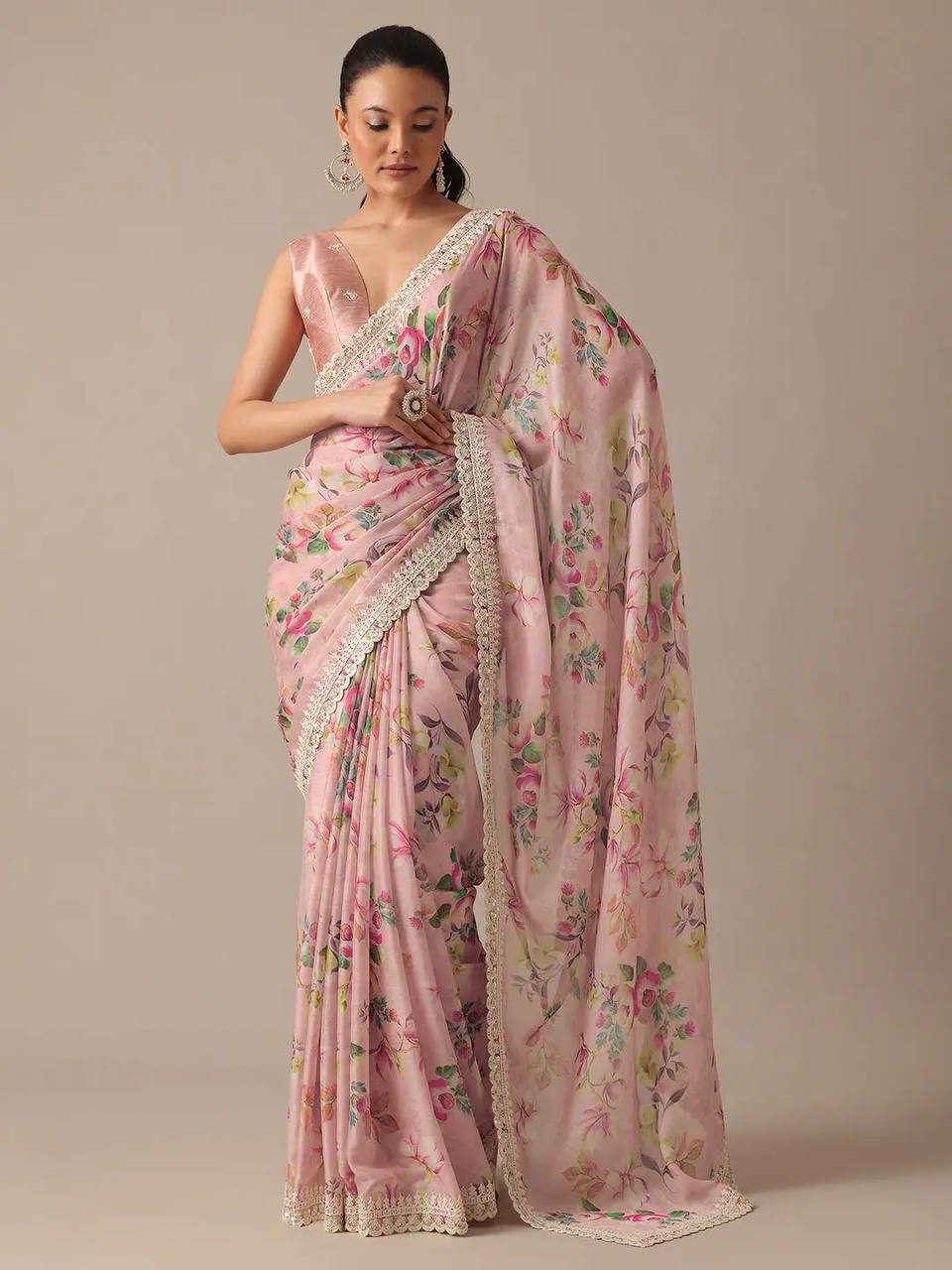 ELEGANT DIGITALO PRINT & EMBROIDERED PARTY WEAR SAREE