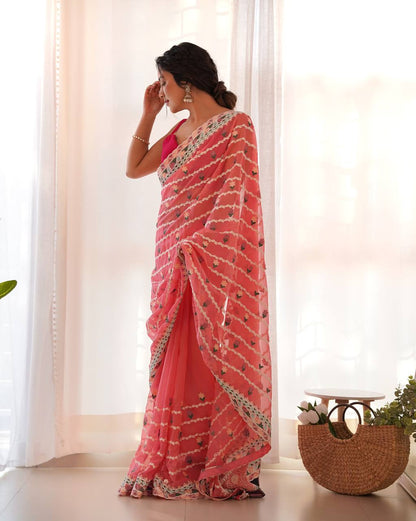 EXCLUSIVE DESIGNER THAI ORGANZA SILK SAREE COLLECTION