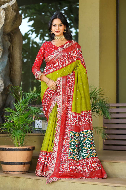 EXQUISITE IKAT PALLU DESIGNER SAREE