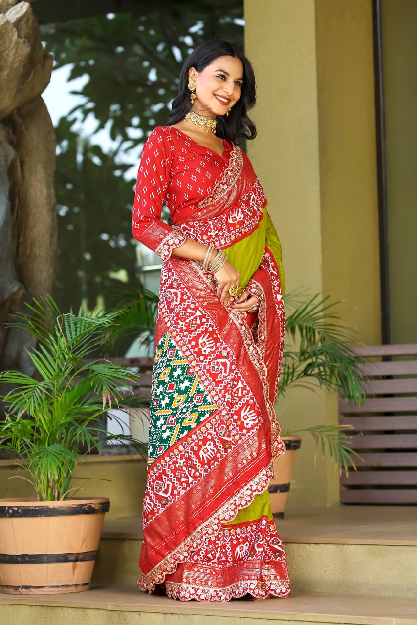 EXQUISITE IKAT PALLU DESIGNER SAREE