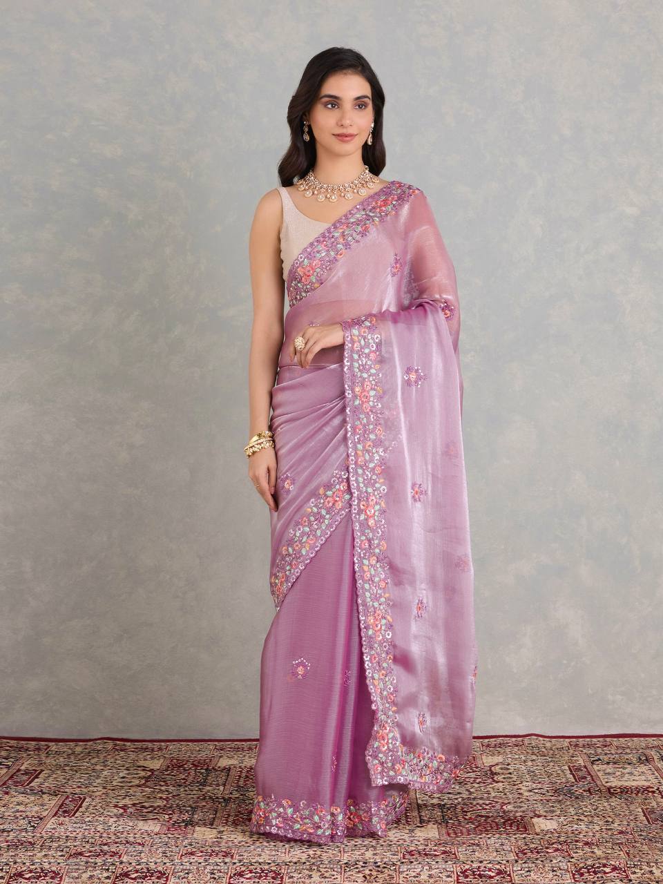 LUXURIOUS JIMMY CHO SILK DESIGNER SAREE