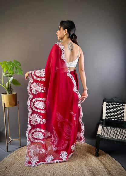 NEW LAUNCH – BEAUTIFUL THAI ORGANZA DESIGNER SAREE COLLECTION