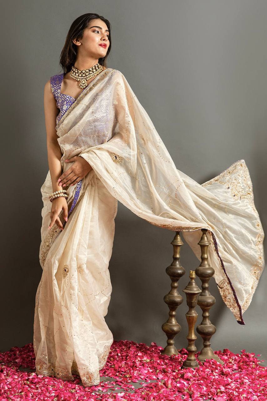 PREMIUM DESIGNER JIMMY CHO SILK SAREE