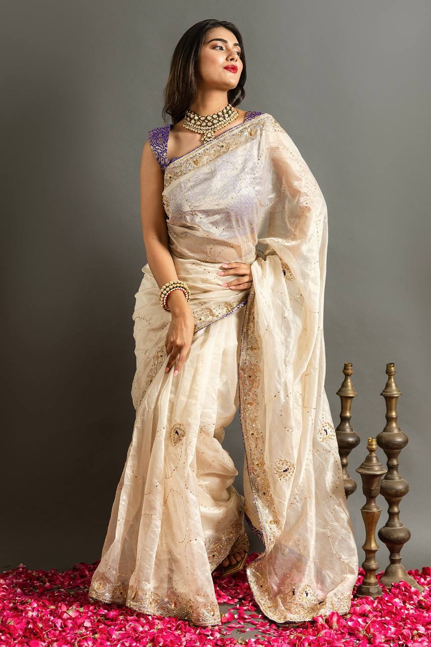 PREMIUM DESIGNER JIMMY CHO SILK SAREE