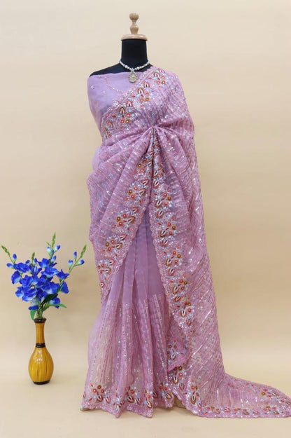 ELEGANT HEAVY ORGANZA SILK SAREE COLLECTION