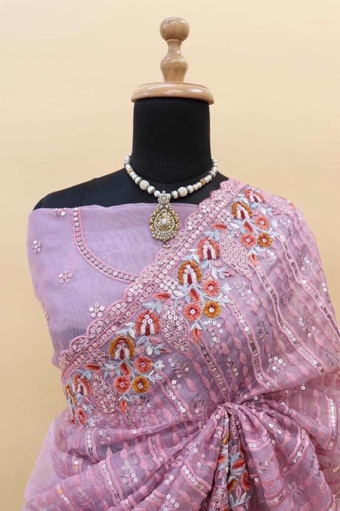 ELEGANT HEAVY ORGANZA SILK SAREE COLLECTION