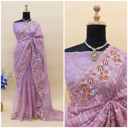 ELEGANT HEAVY ORGANZA SILK SAREE COLLECTION