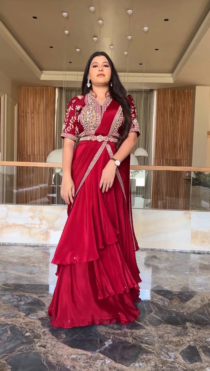 STYLIST EXCLUSIVE FANCY PARTY WEAR LEHENGA SAREE