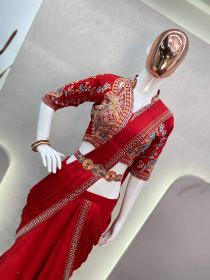 STYLIST EXCLUSIVE FANCY PARTY WEAR LEHENGA SAREE