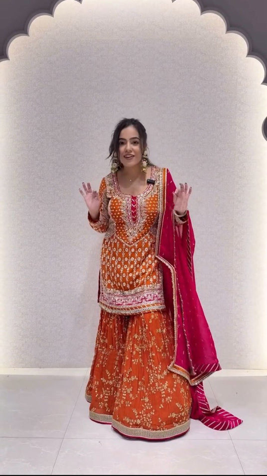 ELEGANT DESIGNER SHARARA SET  - EID SPECIAL