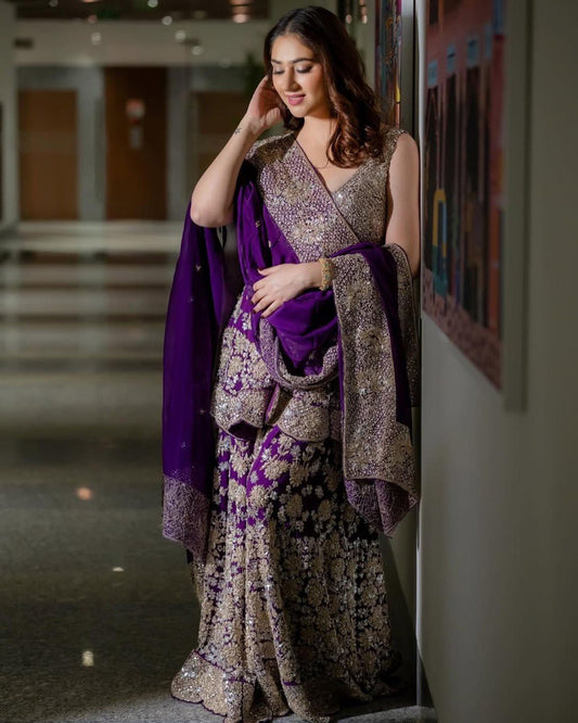 GLAMOROUS FESTIVE SHARARA SET - PREMIUM COLLECTION