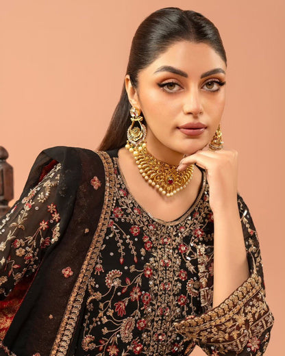 EXCLUSIVE REAL DIAMOND WORK DESIGNER SUIT - LUXURY FESTIVE WEAR