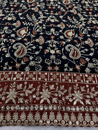 EXCLUSIVE REAL DIAMOND WORK DESIGNER SUIT - LUXURY FESTIVE WEAR