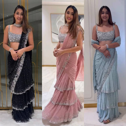 ELEGANT DESIGNER LEHENGA SAREE SET