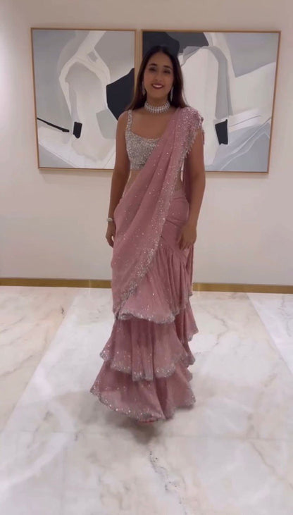 ELEGANT DESIGNER LEHENGA SAREE SET