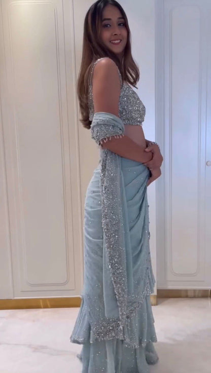 ELEGANT DESIGNER LEHENGA SAREE SET