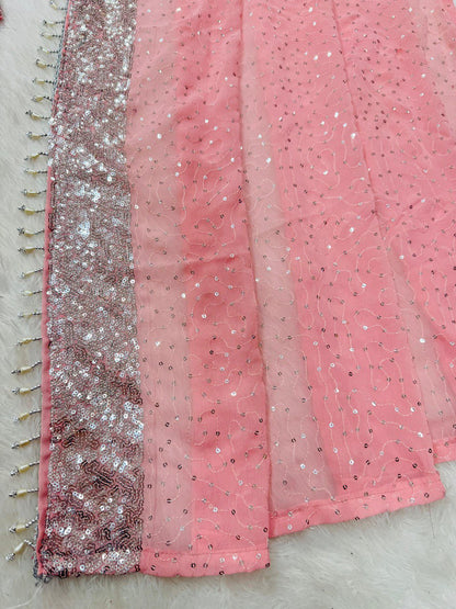 ELEGANT DESIGNER LEHENGA SAREE SET